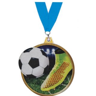 Medalla madera Fútbol 01
